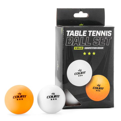 Court Table Tennis Three-Star Ball Set 6pcs